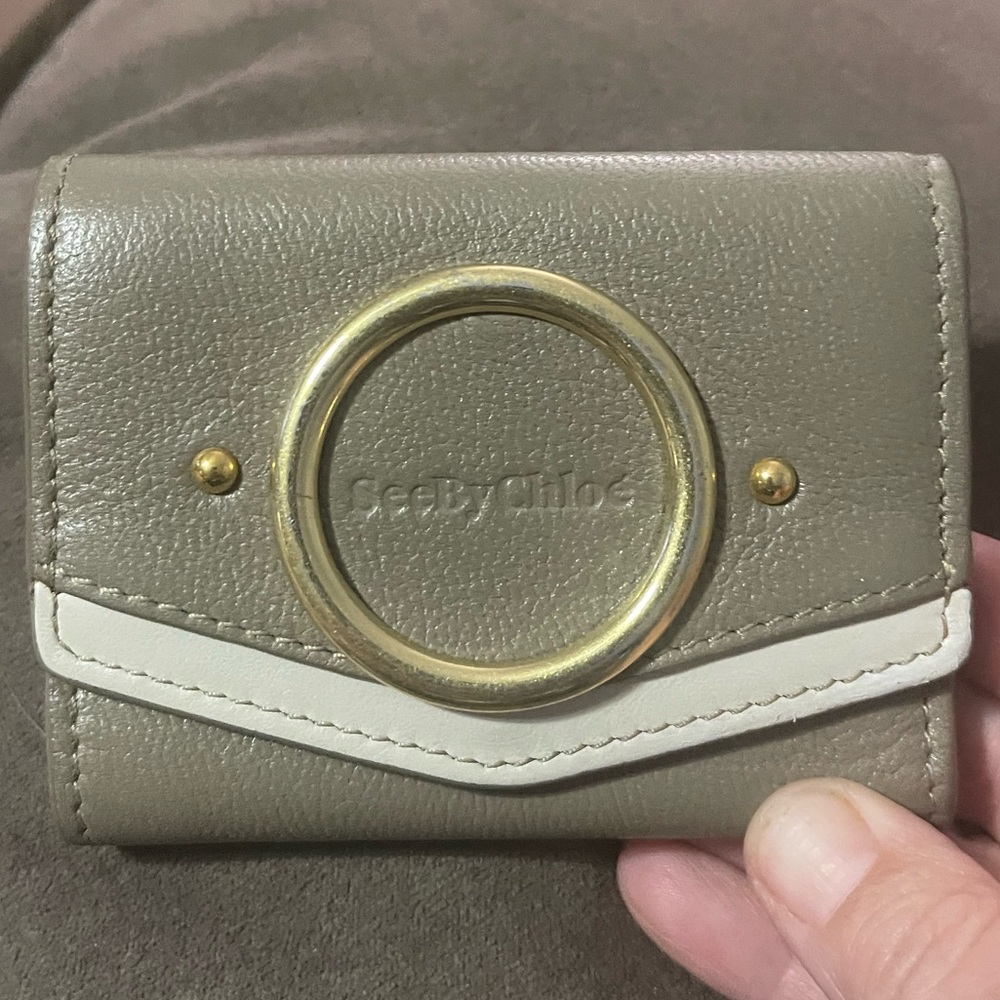 SEE BY CHLOE - Super cute brown and cream tri-fold wallet